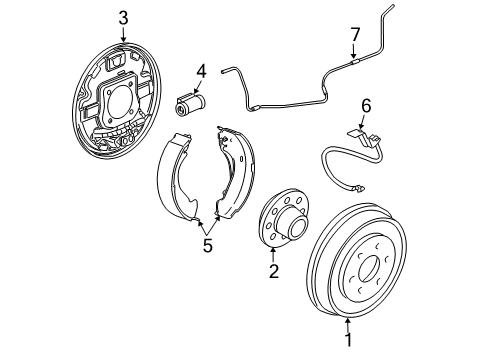 2012 Chevy Silverado 3500 HD Rear Brakes Diagram