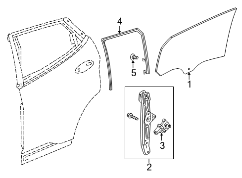 2021 Chevy Bolt EV Rear Door Diagram