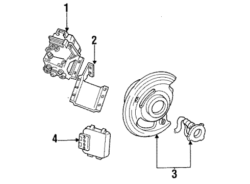 1994 Chevy K2500 Suburban ABS Components Diagram
