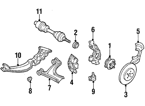 1991 Buick Skylark Axle Shaft, Front Passenger Side Diagram for 26018518