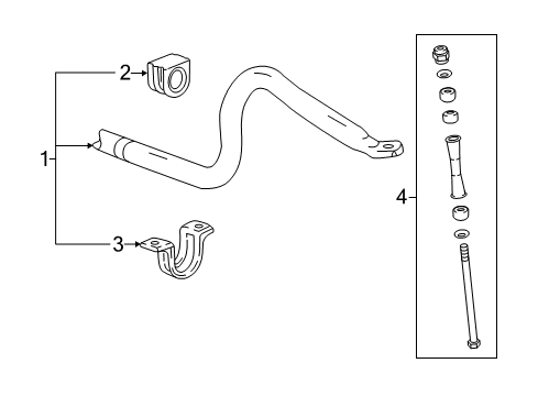 2015 Chevy Colorado Stabilizer Bar & Components Diagram 3 - Thumbnail