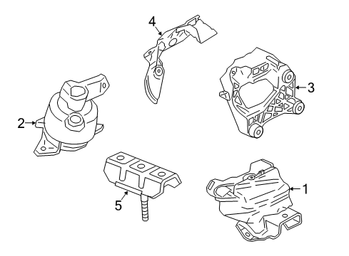 2016 GMC Canyon Motor Mount, Driver Side Diagram for 23195919