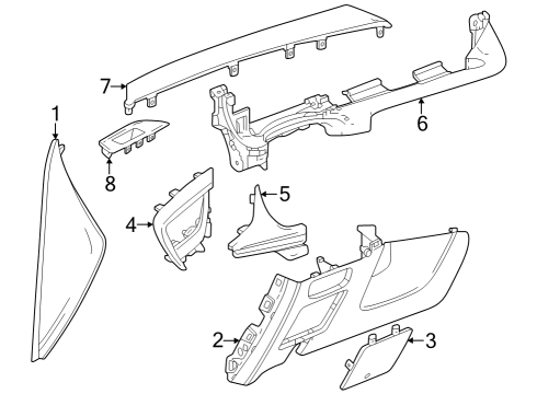 2025 Buick Encore GX Bezel, Jet Black Diagram for 42800431