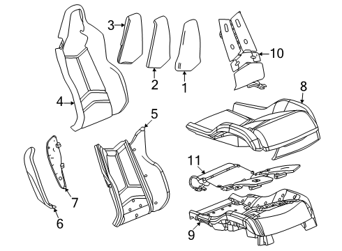 2024 Chevy Corvette Passenger Seat Components Diagram 7 - Thumbnail