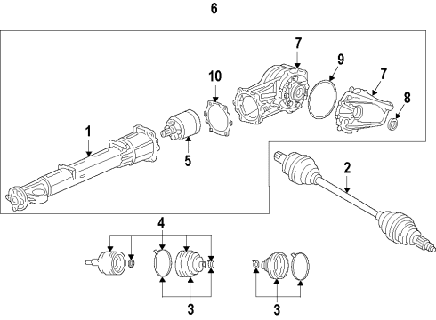 2011 Chevy Traverse Differential - Rear Diagram