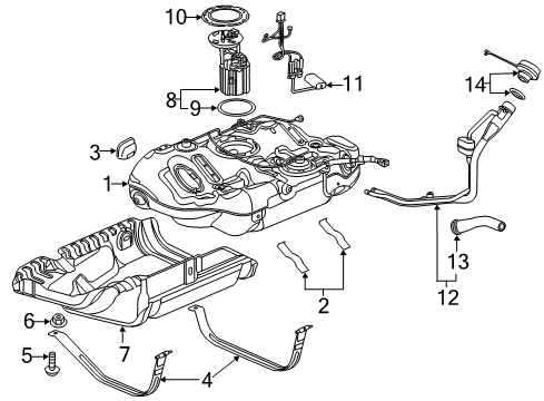 2017 Buick Cascada Fuel Tank Insulator Diagram for 13295822