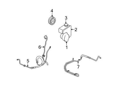 2005 Chevy Uplander P/S Pump & Hoses Diagram