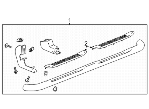 2025 GMC Sierra 3500 HD Running Board Diagram 7 - Thumbnail