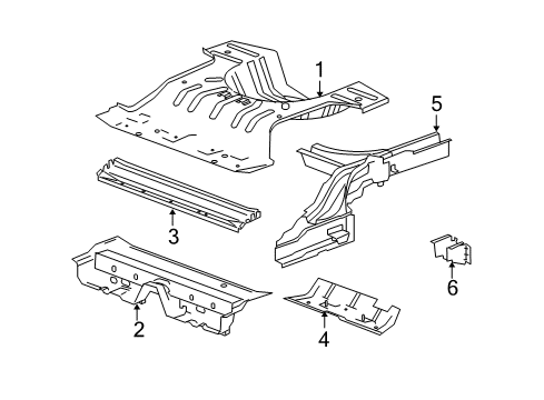 2004 Chevy Malibu Rear Floor & Rails Diagram 2 - Thumbnail