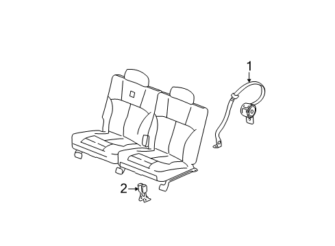 2005 Chevy Trailblazer EXT Rear Seat Belts Diagram