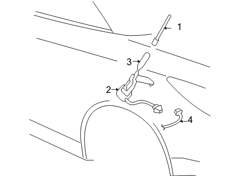2008 Pontiac G6 Antenna Cable Diagram for 25809371