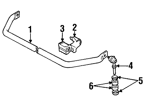 1998 Chevy Tracker Stabilizer Bar & Components Diagram 3 - Thumbnail