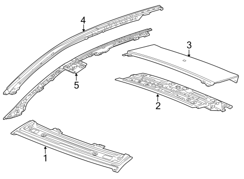 2025 Cadillac LYRIQ Roof & Components Diagram 2 - Thumbnail
