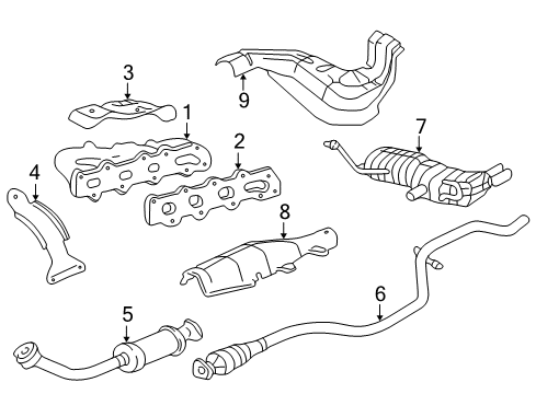 1999 Oldsmobile Alero Exhaust Components Diagram