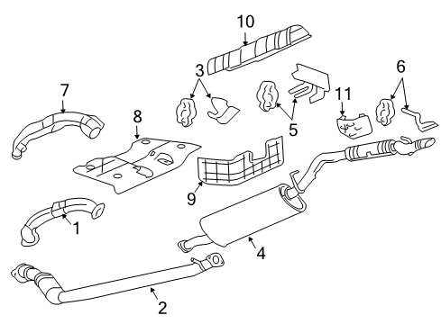 2006 Pontiac Montana Muffler & Pipe Diagram for 15839174
