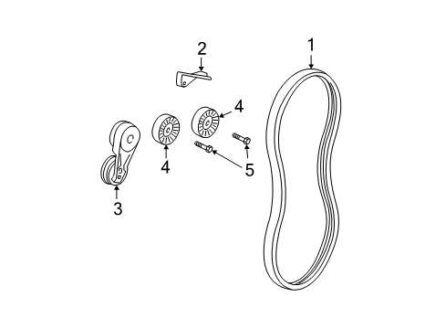 2003 Oldsmobile Alero Serpentine Belt Diagram for 12578869