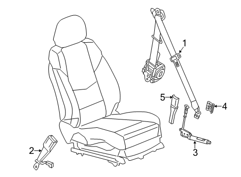 2014 Cadillac ELR Tensioner, Driver Side Diagram for 19301700