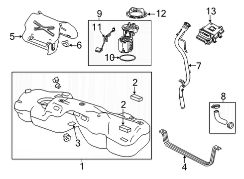 2024 Cadillac CT5 Module, Fuel Pump Diagram for 13553577