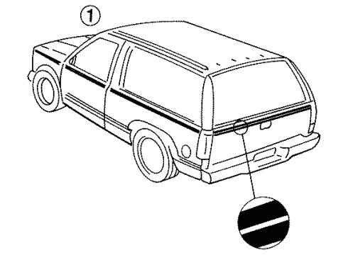 1992 Chevy Blazer Stripe Tape Diagram 3 - Thumbnail