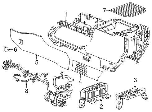2025 Chevy Tahoe Center Console Diagram 5 - Thumbnail