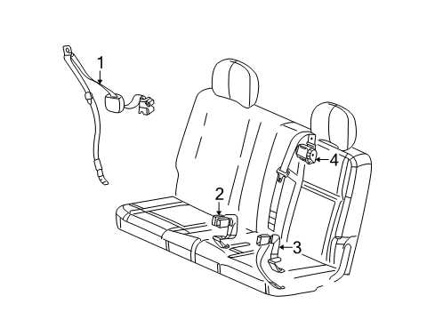 2005 Chevy Uplander Rear Seat Belts Diagram