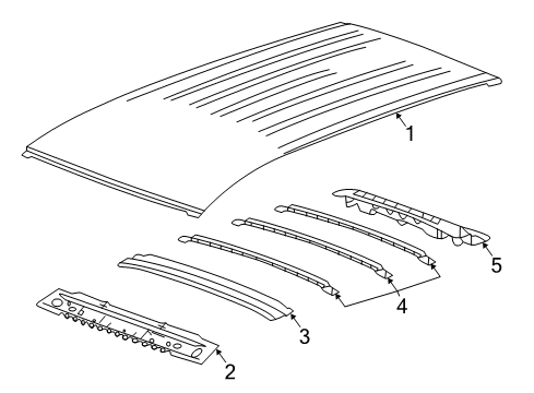 2019 GMC Terrain Windshield Header Diagram for 22977909
