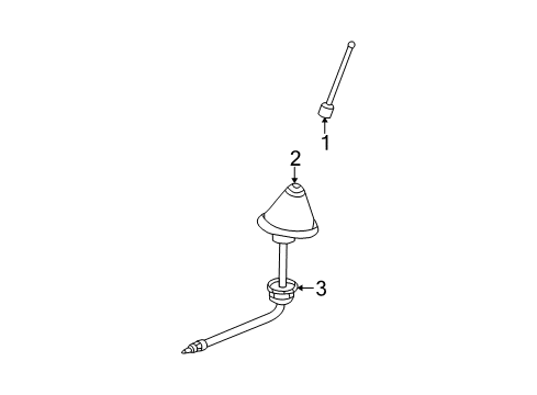 2002 Saturn LW300 Antenna Mast Diagram for 24409086