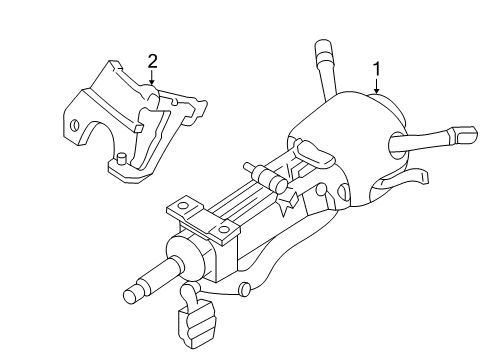 2002 Pontiac Bonneville Steering Column Assembly Diagram
