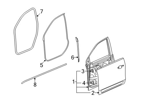2010 Buick Enclave Anchor Plate, Driver Side Diagram for 15868708