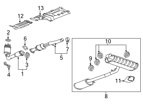 2017 GMC Terrain Catalytic Converter Diagram for 19420271