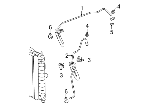 2008 Saturn Aura Inlet Hose Diagram for 15140409