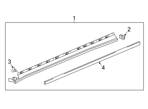 2017 GMC Acadia Exterior Trim - Pillars Diagram