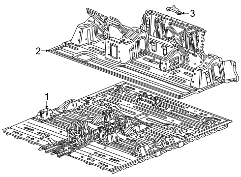 2024 GMC Sierra EV Floor Diagram