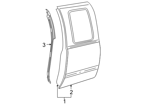 2005 Chevy Silverado 2500 HD Door & Components Diagram 2 - Thumbnail