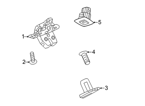 2020 Buick Encore GX Lift Gate - Lock & Hardware Diagram
