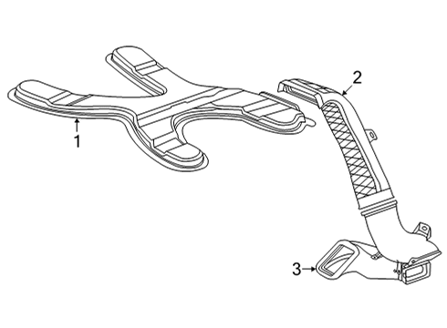 2024 Cadillac Escalade ESV Ducts Diagram