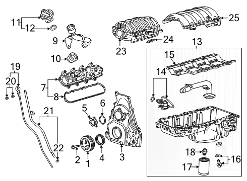 2022 GMC Savana 3500 Engine Parts Diagram