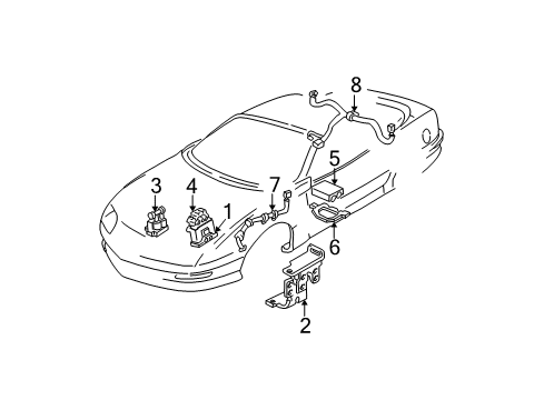 1995 Chevy Camaro Traction Control Components Diagram