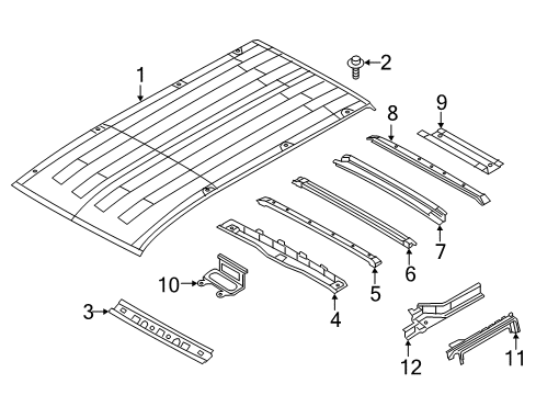 2016 Chevy City Express Rail Reinforcement, Outer Passenger Side Diagram for 19317105