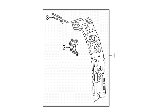 2025 GMC Sierra 3500 HD Lock Pillar Diagram