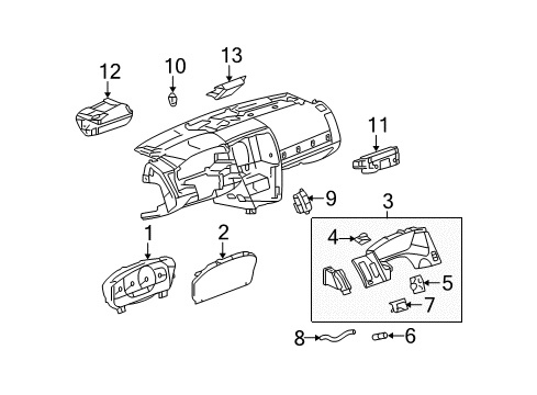2011 Cadillac STS A/C & Heater Control Units Diagram