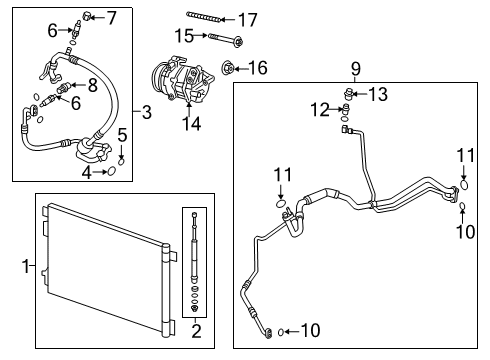 2025 Chevy Blazer A/C Condenser, Compressor & Lines Diagram