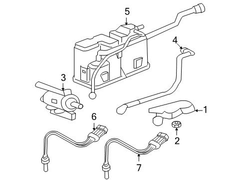 2007 Pontiac G6 Oxygen Sensor Diagram for 12596701