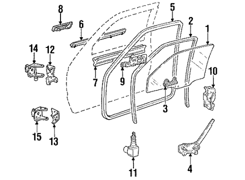 1992 Chevy S10 Front Door Diagram