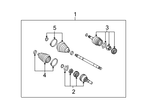 2011 Cadillac STS Drive Axles - Rear Diagram