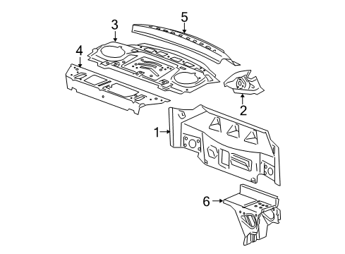 2010 Chevy Cobalt Rear Body Diagram