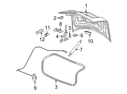 2011 Cadillac STS Trunk Diagram