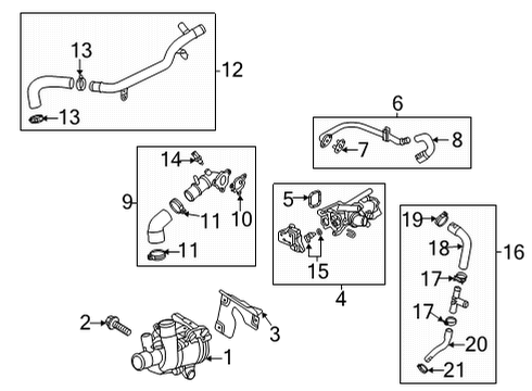 2021 Cadillac CT5 Water Pump Bolt Diagram for 11548179