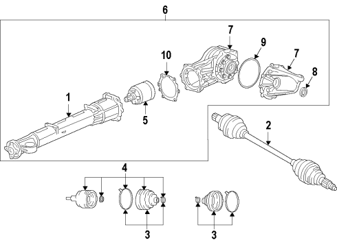 2007 Saturn Outlook Differential - Rear Diagram