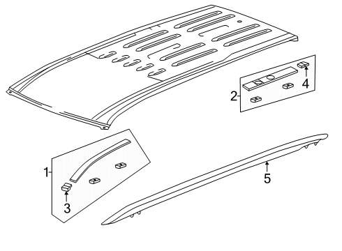 2025 Buick Enclave Exterior Trim - Roof Diagram